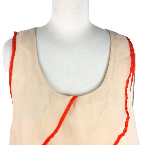 Anthropologie Ryu Cream/Peach Layered Tank, Medium - Picture 2 of 8